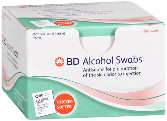 BD Alcohol Swabs (100 Count) - Exp. 08/26
