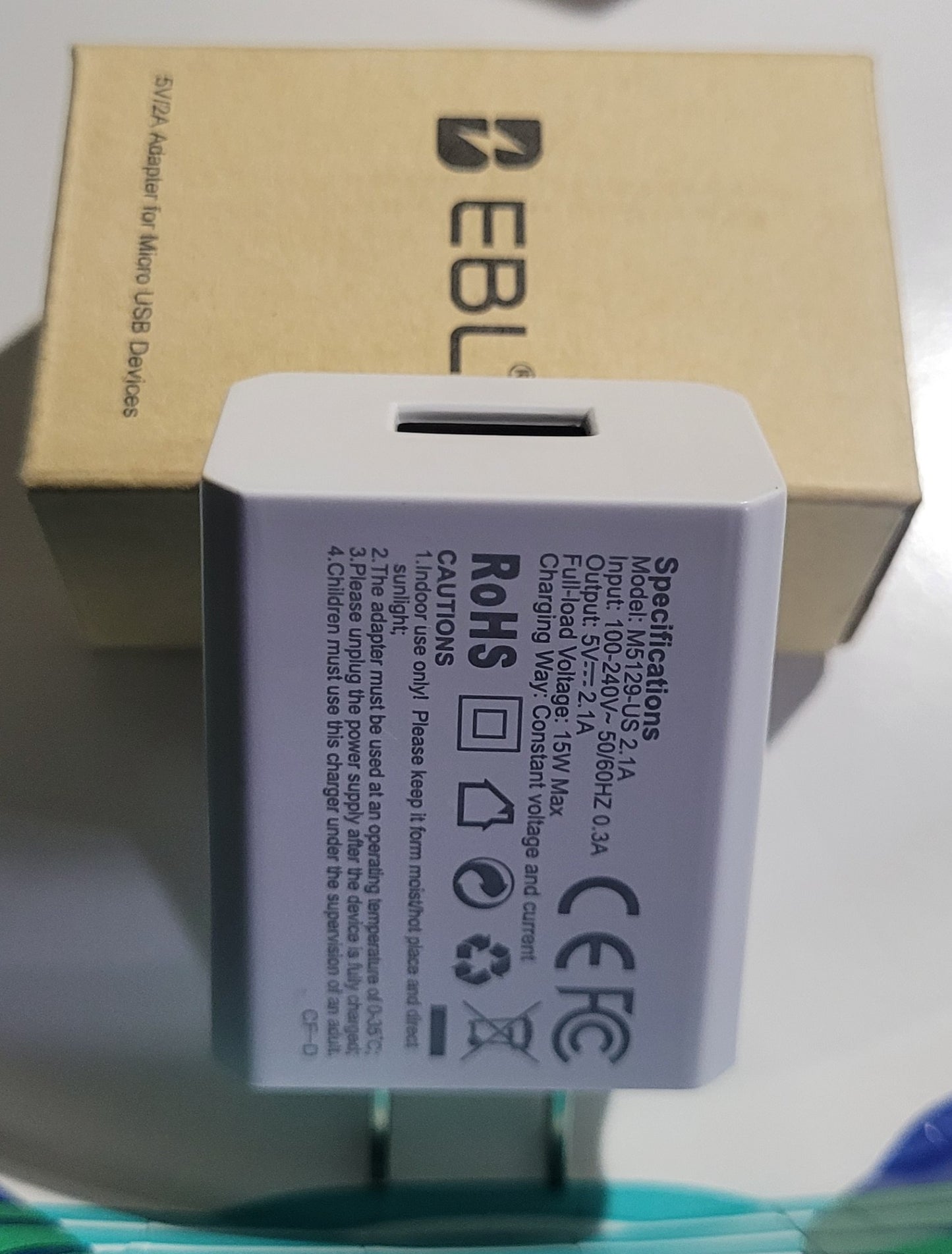 BEBL 5V / 2A USB Port Wall Charger (3 Pack) for iPhone, Android, & Accessories