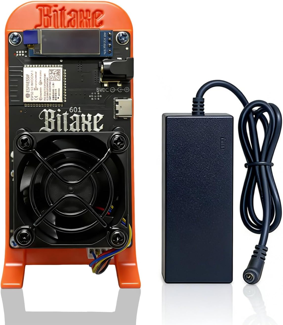 Bitaxe Gamma 601 Bitcoin Miner, 1.2TH/s Solo Miner, Orange, w/ Open-Source, New!