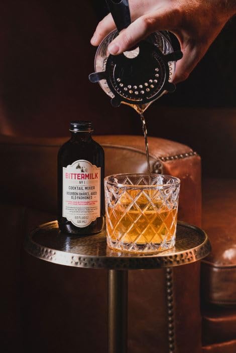 Bittermilk No.1 Bourbon Barrel Aged Old Fashioned Mix, Cocktail Mixer, Exp 7/27