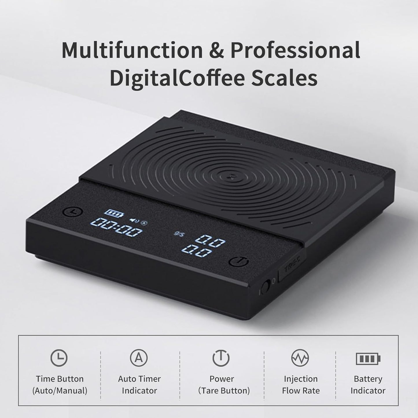Timemore Black Mirror Basic 2 Digital Coffee Scale Weighing Platform, Brand New