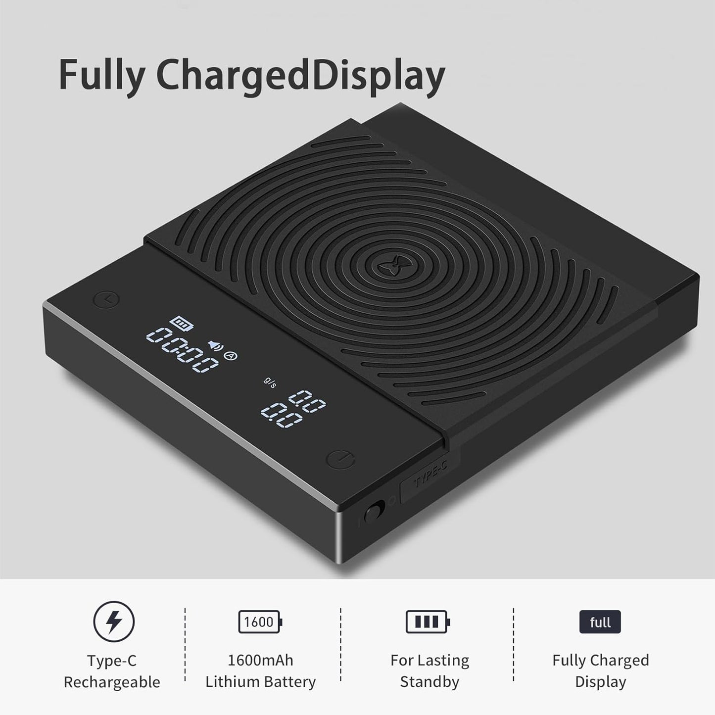 Timemore Black Mirror Basic 2 Digital Coffee Scale Weighing Platform, Brand New