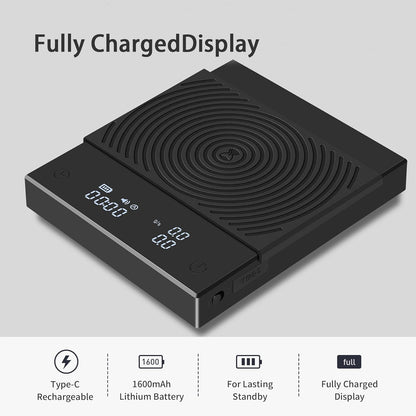 Timemore Black Mirror Basic 2 Digital Coffee Scale Weighing Platform, Brand New