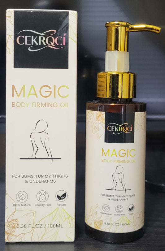 Cekrqci Magic Body Firming Oil, 3.38 fl oz, for Bums, Tummy, etc.. Exp. 5/28