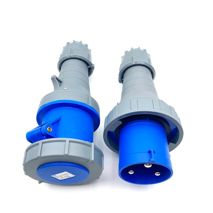 Industrial Connector Plug Socket IP67 3 Phase, 1 Set, 3 Pin, 63Amp, 200V - 250V