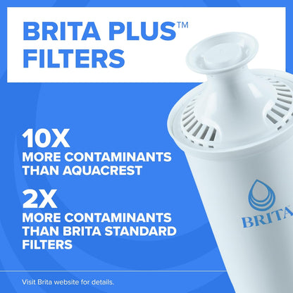 Brita Plus Water Filter OB08, 4 pack, Reduces 2x Contaminants, BPA-Free, New!