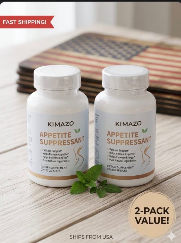 2 Bottles Kimazo Appetite Suppressant 120 Capsules Weight Management Supplement - NEW!