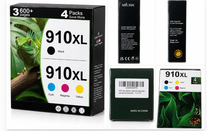 910XL Ink Cartridge Replacement for HP Printers, 4-Pack by PROSWIFT - NEW!