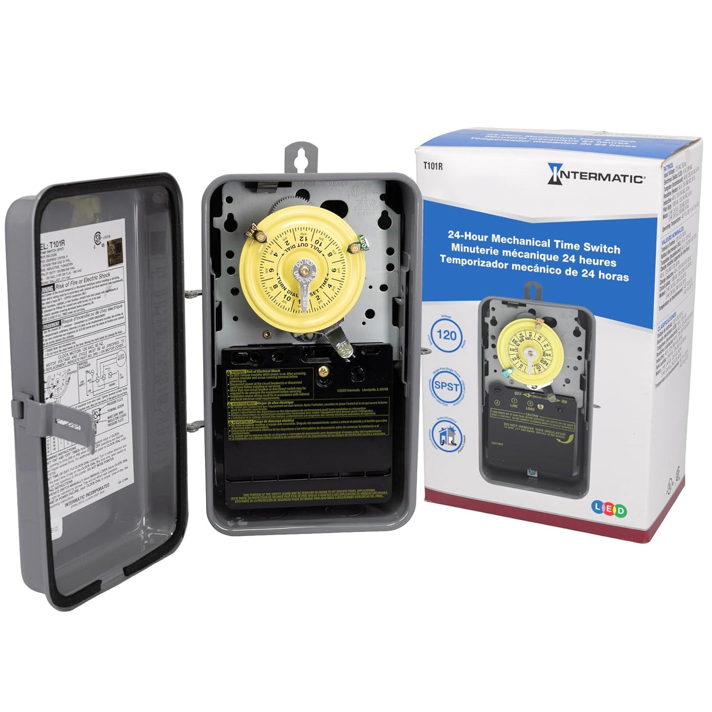 New Intermatic T101R Mechanical Timer Switch 120V - 24-Hour Outdoor Use
