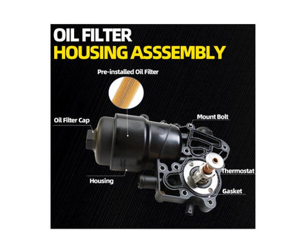 MILIPARTS Aluminum Oil Filter Housing for Audi A6 A7 A8 Q5 Q7 2013-2016 - NEW!