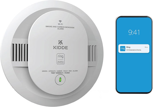 Kidde RGCUDR-RW Smart Smoke & Carbon Monoxide Alarm - w/ Ring App - New!