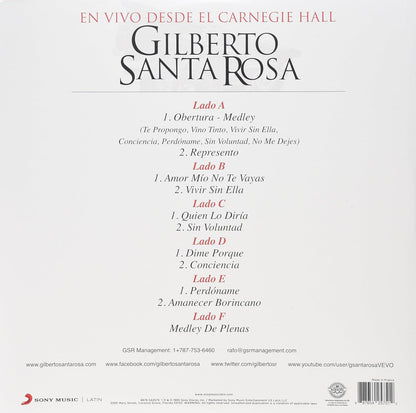 Gilberto Santa Rosa En Vivo Desde El Carnegie Hall, Vinyl LP, New (Sealed)