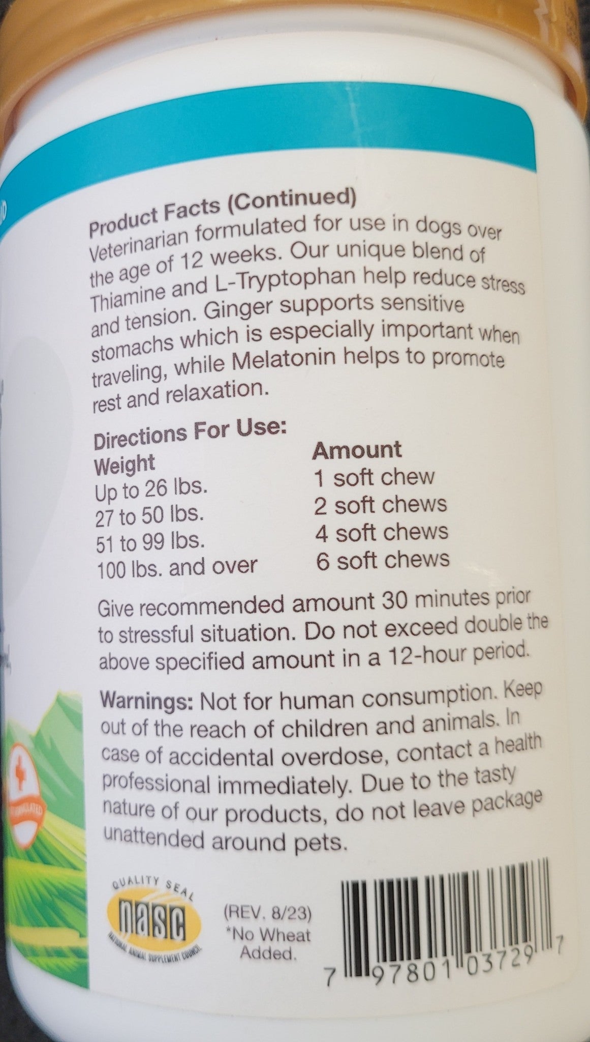 NaturVet Quiet Moments Calming Aid for Dog (2 Pack, 360 Soft Chews), Exp. 6/27