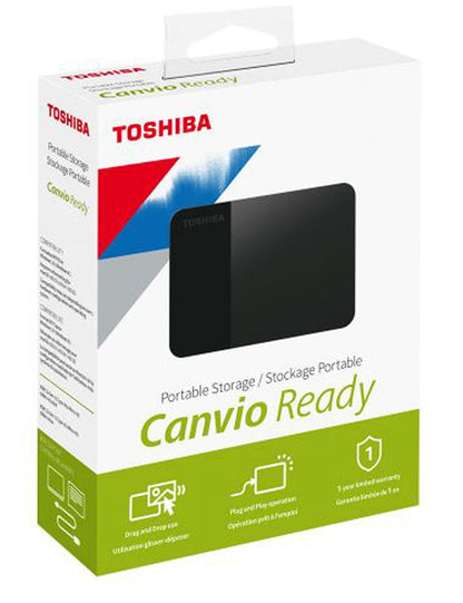 Toshiba Canvio Ready 1 TB Portable External HD (HDTP310XK3AA), USB 3.0, New!