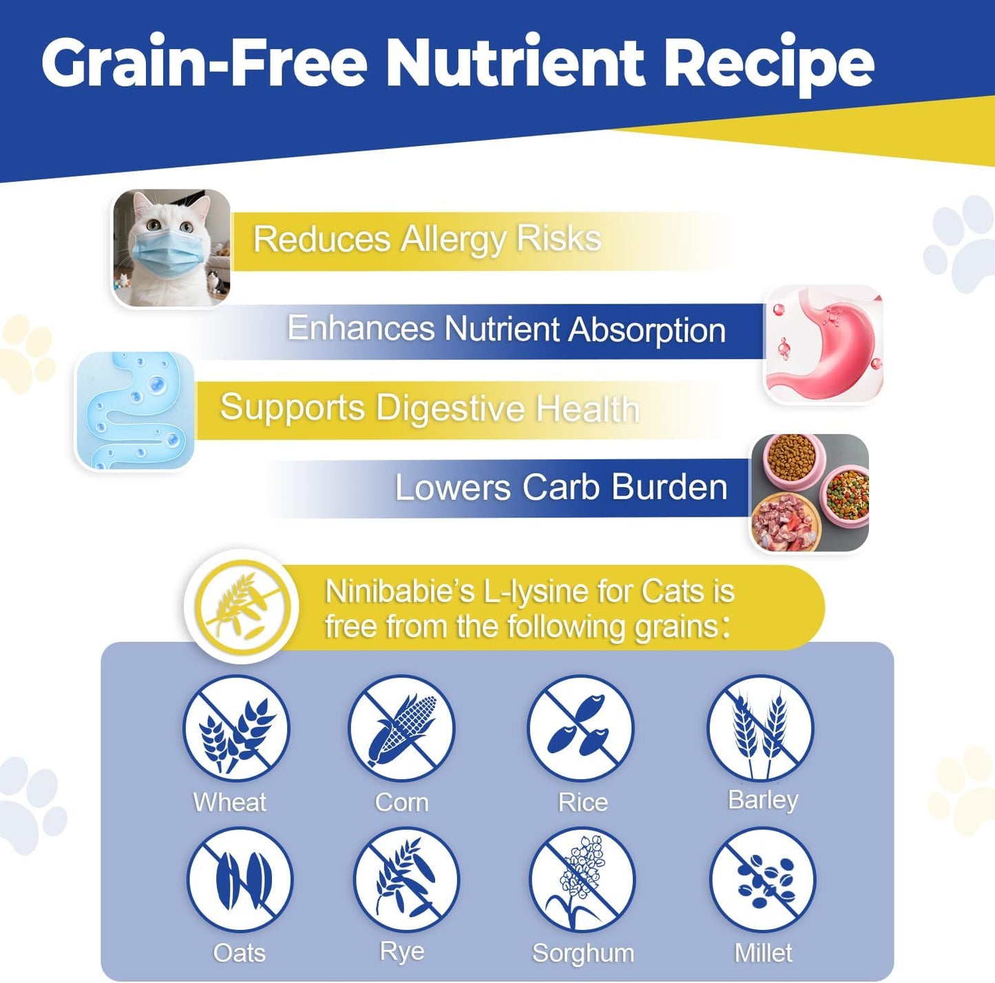 Ninibabie L-Lysine for Cats, Daily Multivitamin, Chicken Flav, 3.7 oz, Exp 7/27