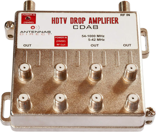 Antennas Direct 8 Port HDTV Distribution Amplifier CDA8, New (OB) - Free Ship!