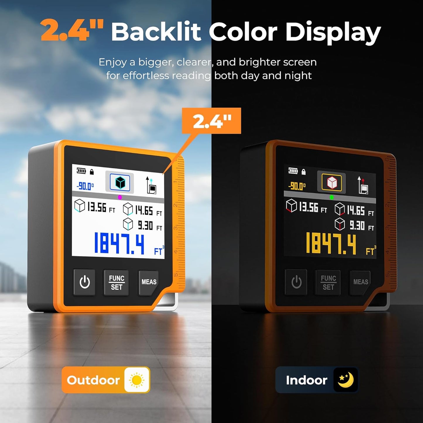 Cigman CD-80 Laser Measuring Tool, 262ft Distance + Angle Measurements, New!