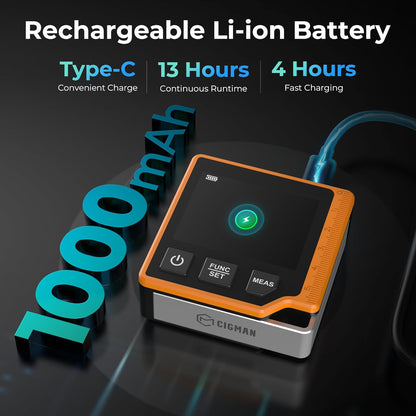 Cigman CD-80 Laser Measuring Tool, 262ft Distance + Angle Measurements, New!