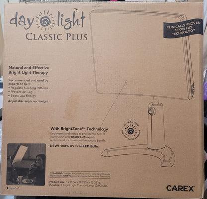 Carex Day Light Classic Plus Bright Light Therapy Lamp, 10,000 Lux Light Therapy