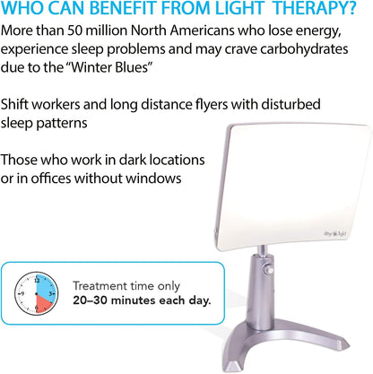 Carex Day Light Classic Plus Bright Light Therapy Lamp, 10,000 Lux Light Therapy