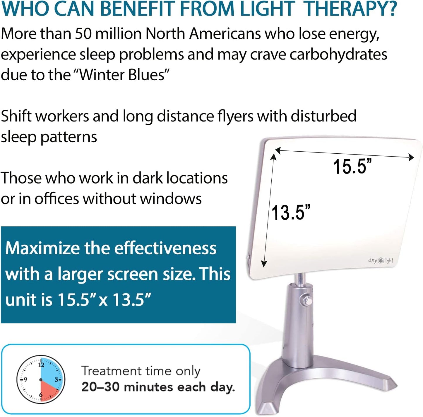Carex Day Light Classic Plus Bright Light Therapy Lamp, 10,000 Lux Light Therapy