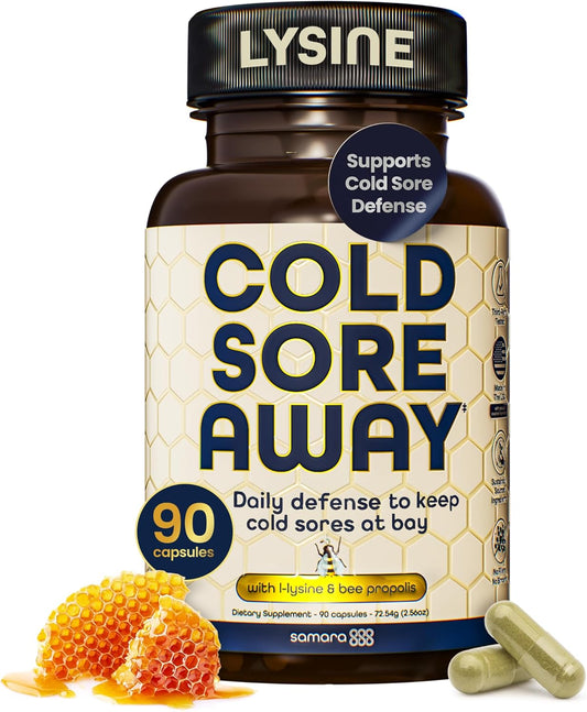 Samara 888 Cold Sore Away, Daily Immune & Skin Support, 90 Capsules, Exp. 7/2027