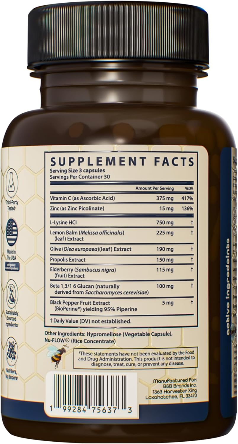 Samara 888 Cold Sore Away, Daily Immune & Skin Support, 90 Capsules, Exp. 7/2027