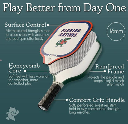 Wombat Pickleball Paddle / Racquet, Pick Your College Team, USAPA Approved, New!
