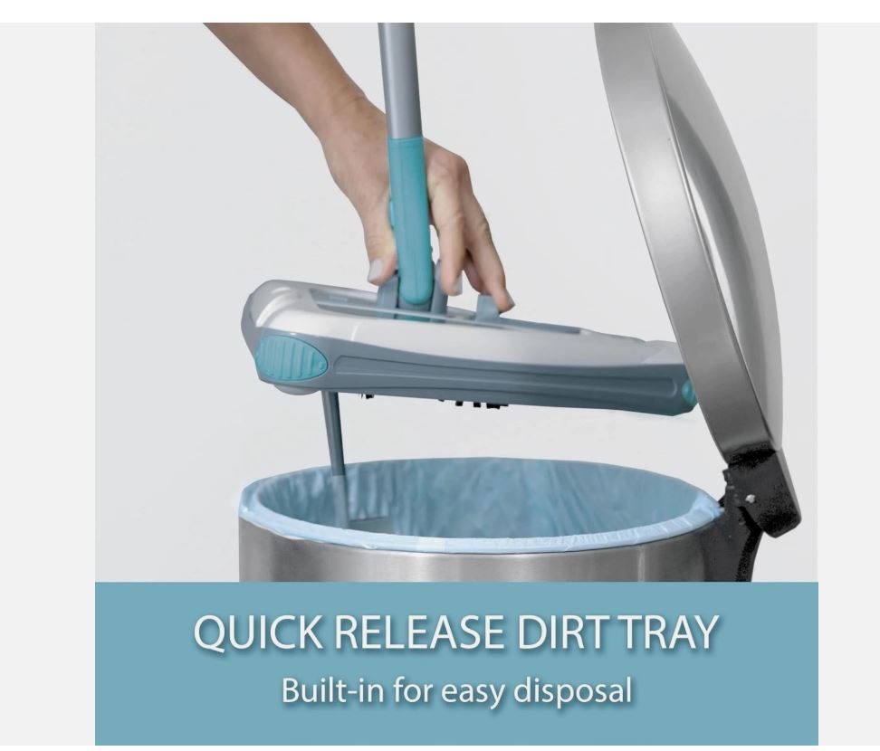 Zippi Sweeper Pro ~ 2025 New & Improved Lightweight ~ Hardwood, Tile, Corners - NEW!