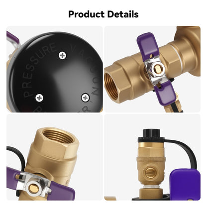 Solimeta 1" Pressure Vacuum Breaker Assembly for Irrigation & Plumbing - New!