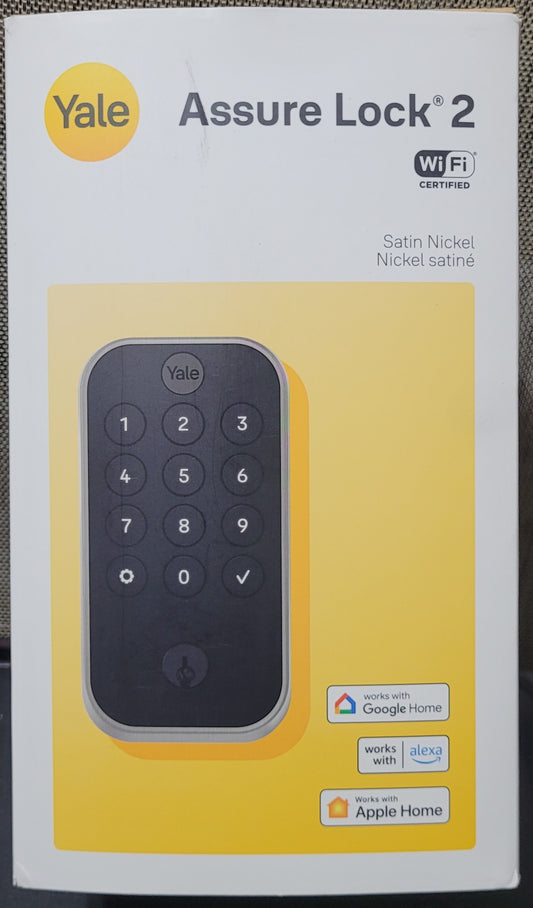 Yale Assure Lock 2 Wi-Fi Keypad Smart Lock YRD410 Satin Nickel, Keyless, New!