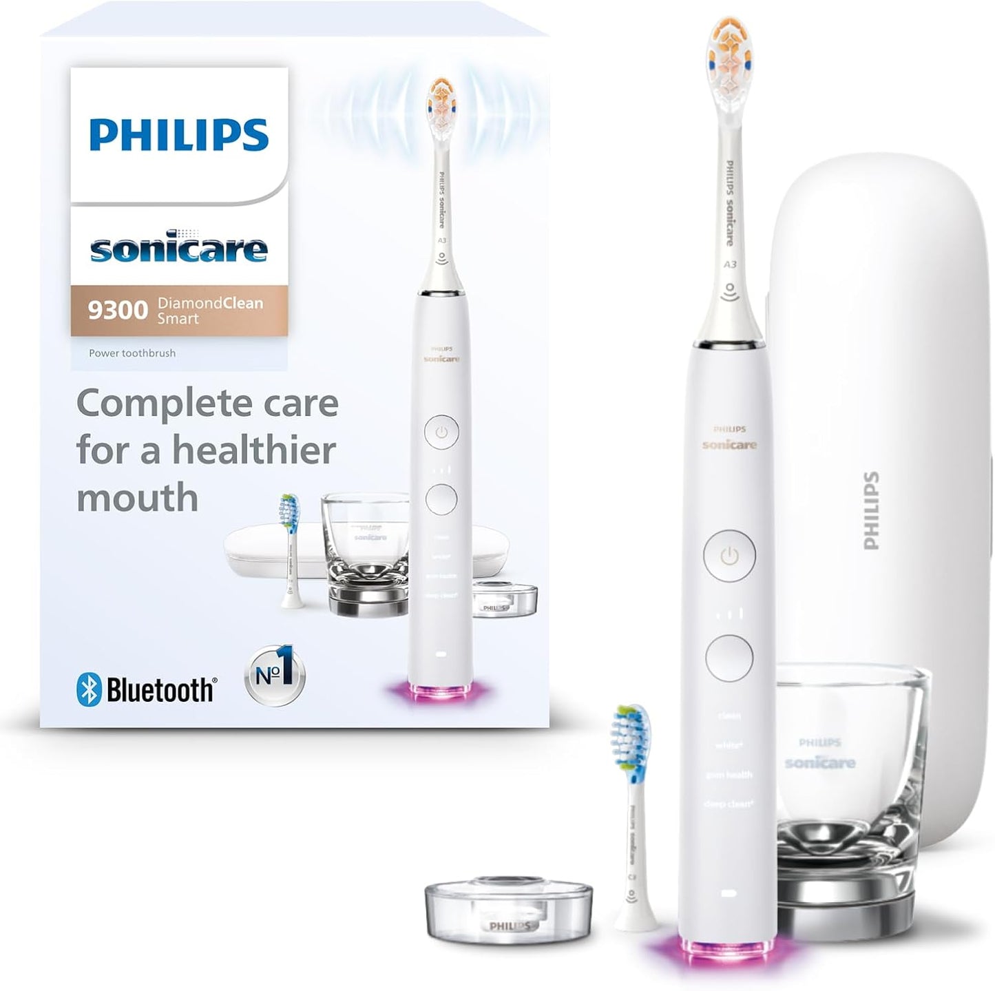 Philips Sonicare Diamondclean Smart 9300 White Electric Toothbrush, New (OB)!