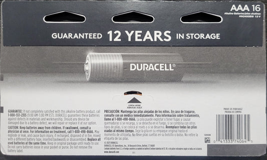 Duracell POWER BOOST AAA Alkaline Batteries (2 Packs of 16), Exp. 2036 - New!