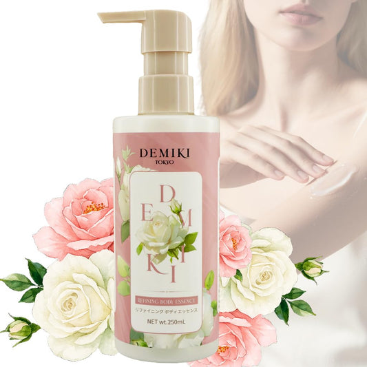 Demiki Body Lotion Tokyo Refining Essence, Rose, 8.45 oz, New!