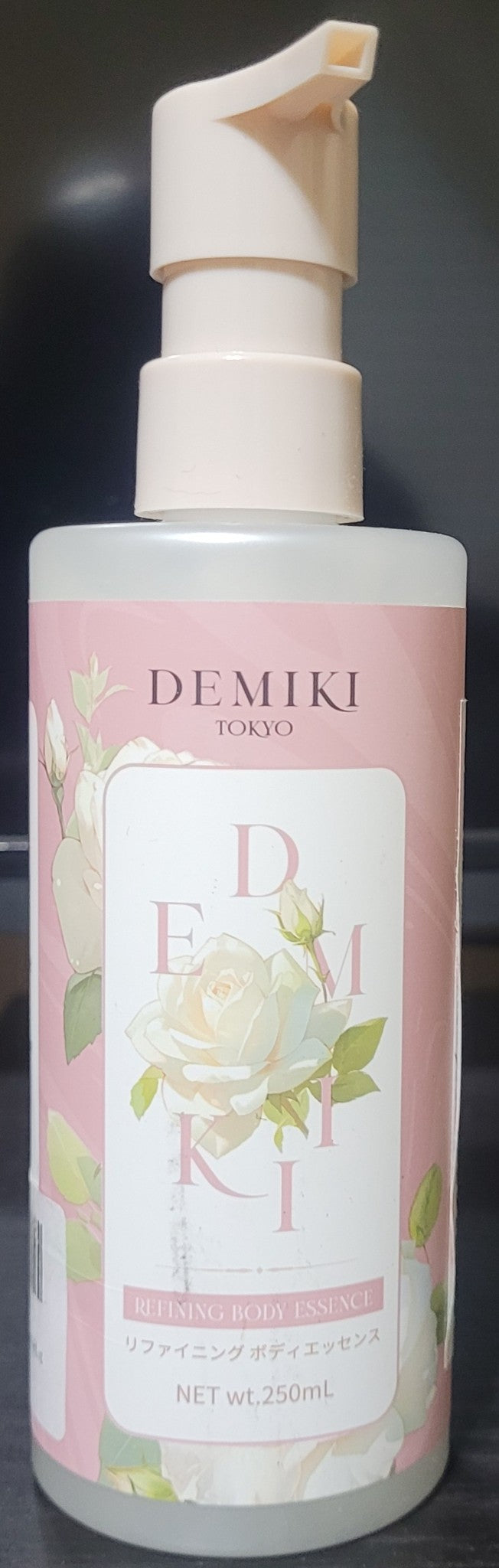 Demiki Body Lotion Tokyo Refining Essence, Rose, 8.45 oz, New!