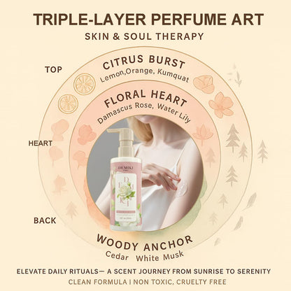 Demiki Body Lotion Tokyo Refining Essence, Rose, 8.45 oz, New!