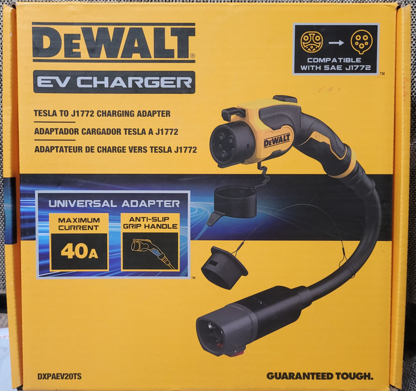 Dewalt Tesla to SAE J1772 Charging Adapter, DXPAEV20TS, EV Charger, NEW!