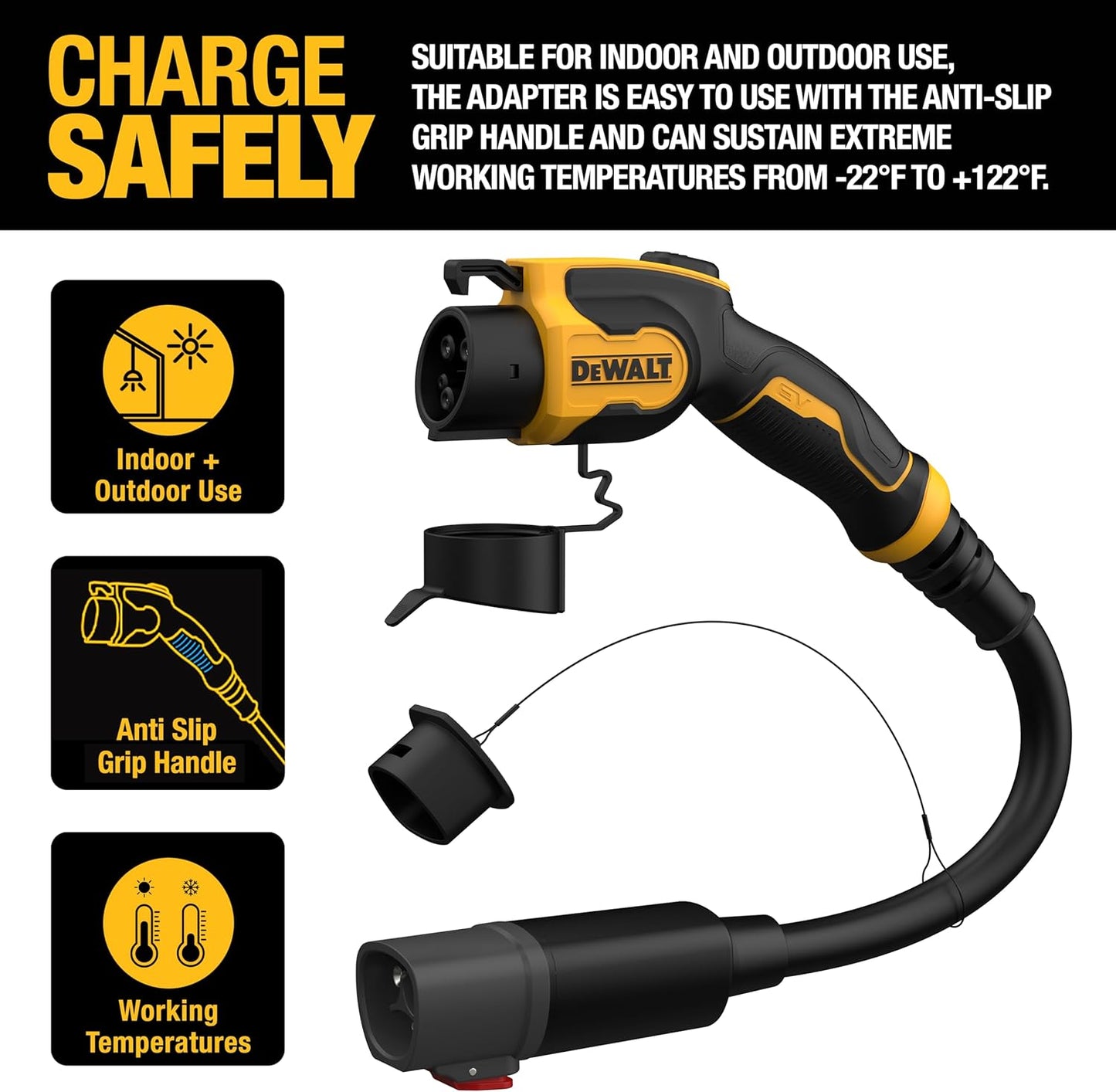 Dewalt Tesla to SAE J1772 Charging Adapter, DXPAEV20TS, EV Charger, NEW!