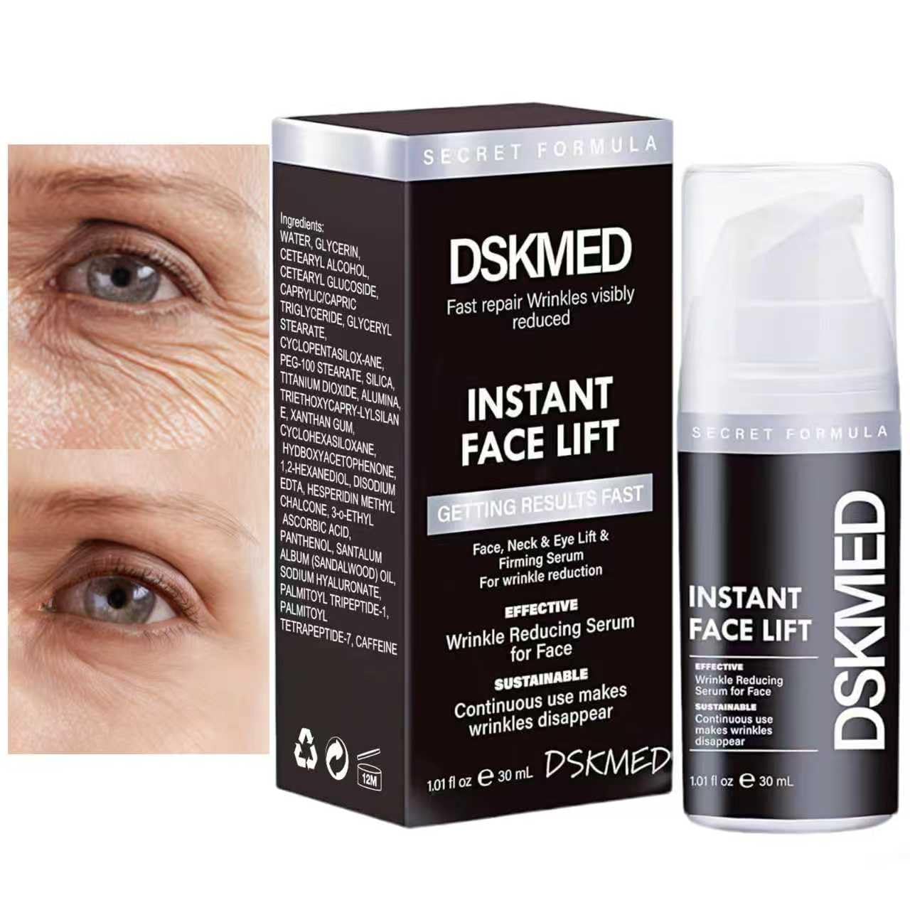 DSKMED Instant Face Lift, Wrinkle Reducing Serum for Face, 1.01 oz, Exp. 3/2028