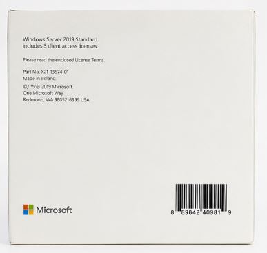 Microsoft Windows Server 2019 Standard Edition with 5 CLT- NEW!
