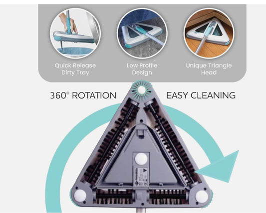 Zippi Sweeper Pro ~ 2025 New & Improved Lightweight ~ Hardwood, Tile, Corners - NEW!