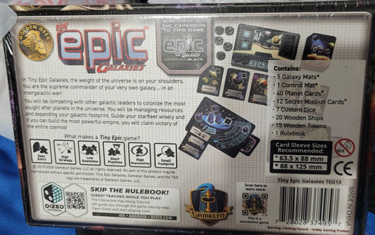 Gamelyn Games Tiny Epic Galaxies, Deluxe, Brand New (sealed) - Free Shipping!