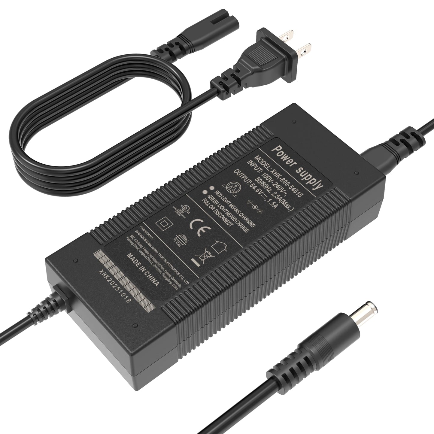 Evaplus 54.6V Smart Charger for 48V Lithium Batteries, Fast Charging - New!