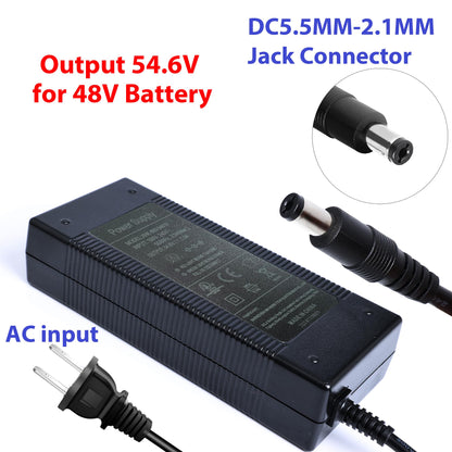 Evaplus 54.6V Smart Charger for 48V Lithium Batteries, Fast Charging - New!