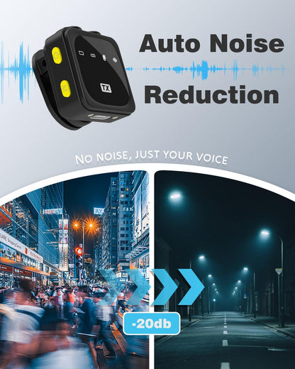 EVXVE Wireless Lavalier Microphone for iPhone, 48Khz, Noise Cancel, 98 ft, New!