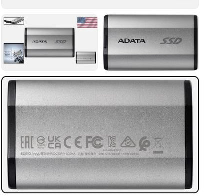 ADATA SD820 External Drive Ultimate Speed & Durability for Gamers 1000GB - NEW!