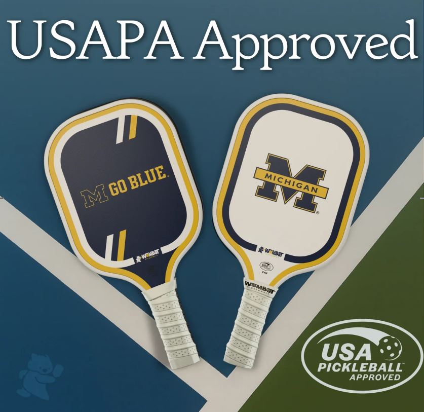 Wombat Pickleball Paddle / Racquet, Pick Your College Team, USAPA Approved, New!