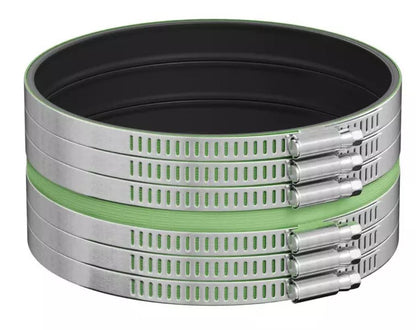 Proflo 8" PFNHHHDCX Super Heavy-Duty No-Hub Coupling Stainless ST w/Clamps, New!