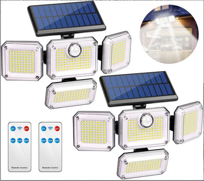 2x Solar Motion Sensor Lights 3000LM 333 LED 3-Head Outdoor Security Flood Light - NEW!