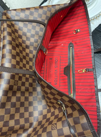 Louis Vuitton Neverfull MM Damier Ebene Tote Bag Brown-  Excellent Condition!